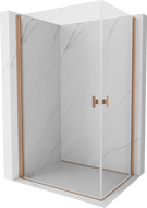 Mexen Mist-B Duo Duschkabine schwenkbar 100 x 80 cm, transparent, gebürstetes Kupfer - 8A2-100-080-65-00