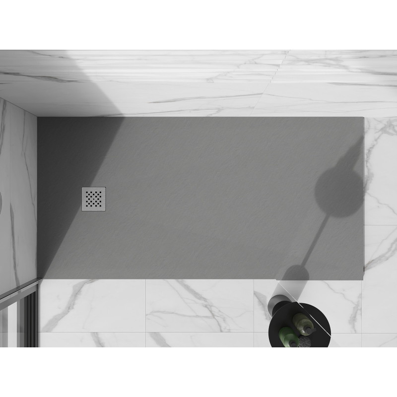 Mexen Stone+ receveur de douche rectangulaire en composite 160 x 70 cm, gris-béton - 44617016