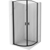 Mexen Mist cabine de douche semi-circulaire battante 70 x 70 cm, cadre noir, noir - 8A31-070-070-70-70