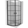 Mexen Mist semi-circular hinged shower cabin 70 x 70 cm, black grid, black - 8A31-070-070-70-77