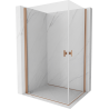 Mexen Mist-B Duo Duschkabine Schwingtür 100 x 100 cm, transparent, gebürstetes Kupfer - 8A2-100-100-65-00