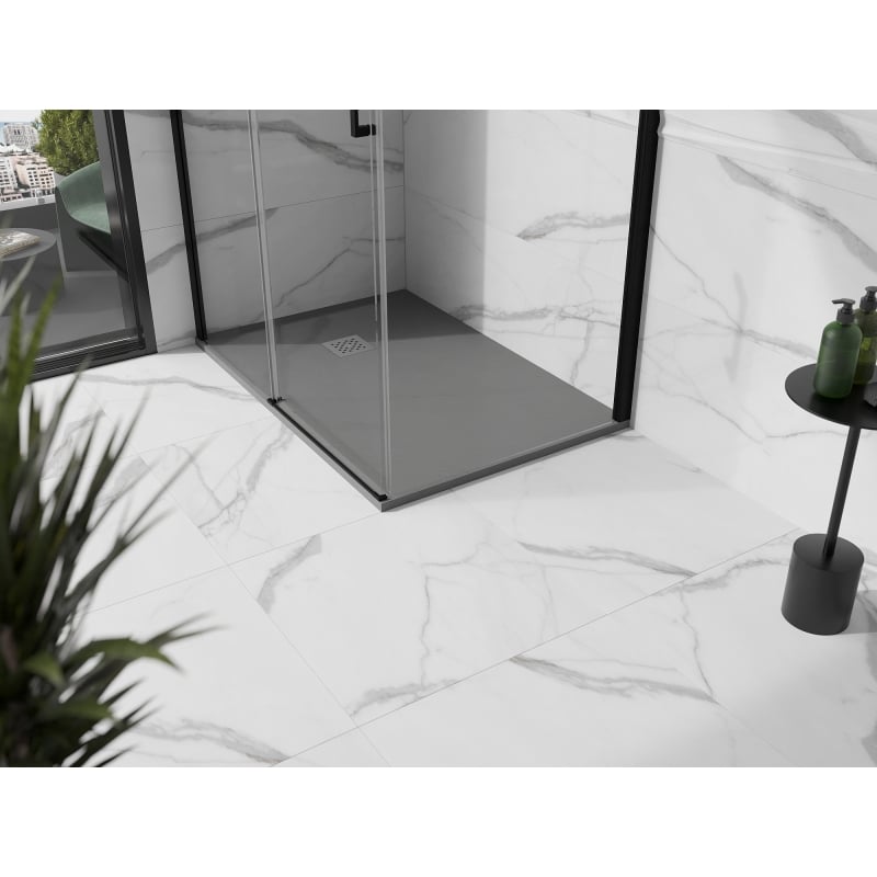 Mexen Stone+ brodzik kompozytowy prostokątny 90 x 80 cm, szary-beton - 44618090