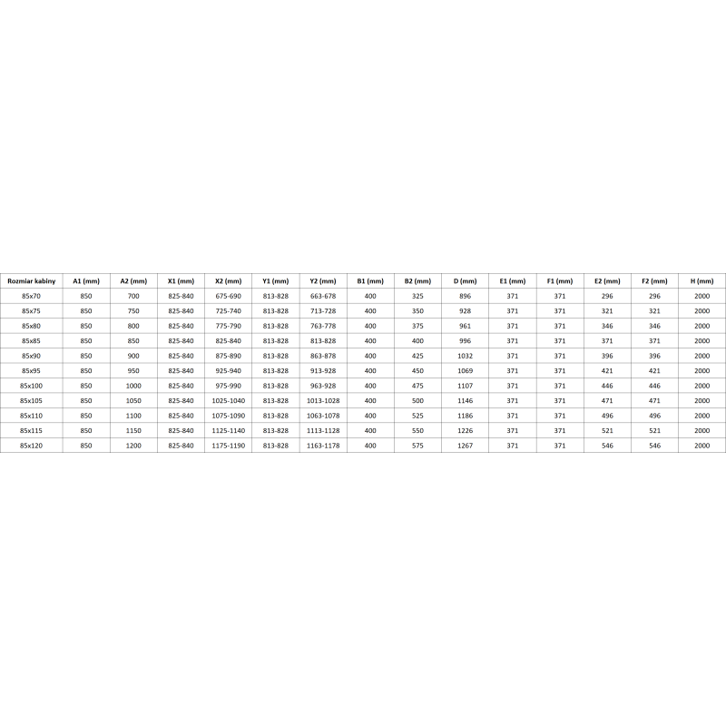 Mexen Mist-F Duo cabina de ducha plegable derecha 85 x 110 cm, marco negro, negro - 8A6-085L-110P-70-70