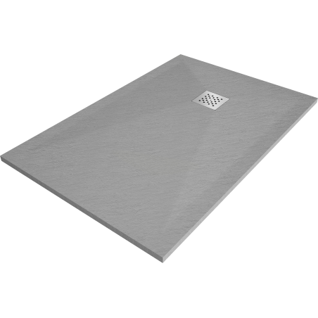 Mexen Stone+ composite rectangular shower tray 100 x 80 cm, grey-concrete - 44618010
