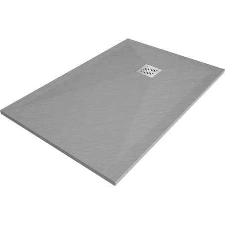 Mexen Stone+ rectangular composite shower tray 110 x 80 cm, gray-concrete - 44618011