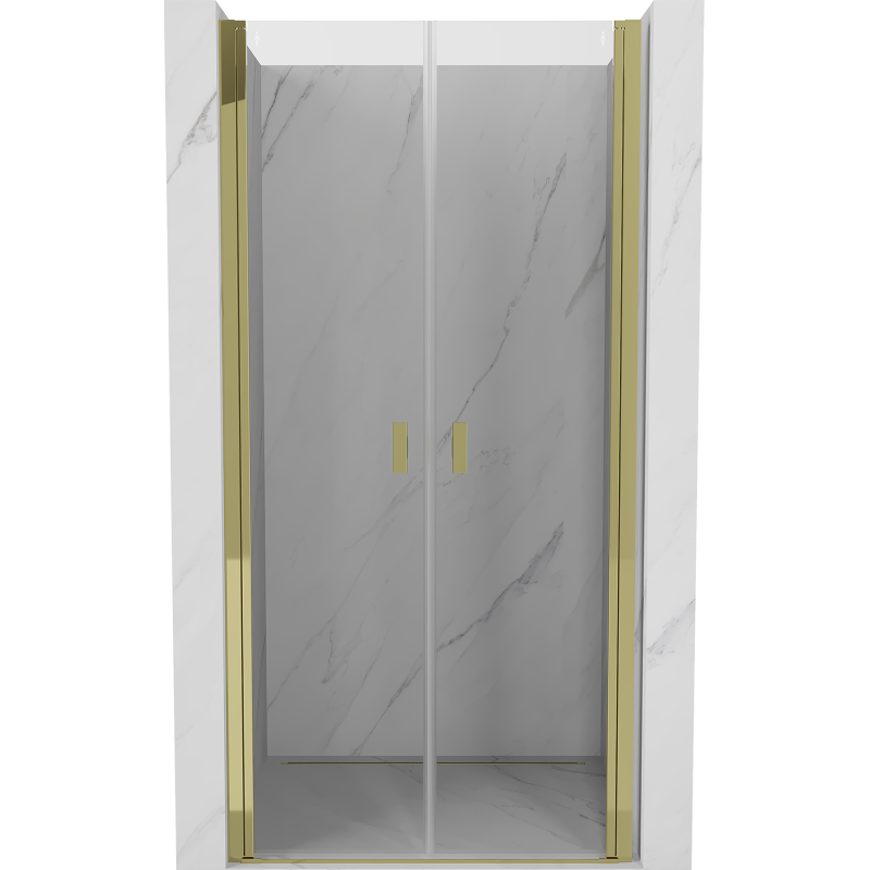 Mexen Mist Duschdrehtür 85 cm, transparent, gold - 8A7-085-000-50-00