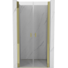 Mexen Mist hinged duššiuksed 90 cm, läbipaistev, kuldne - 8A7-090-000-50-00