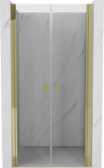 Mexen Mist svängbar duschdörr 95 cm, transparent, guld - 8A7-095-000-50-00