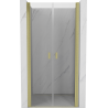 Mexen Mist swing shower door 75 cm, transparent, brushed gold - 8A7-075-000-55-00