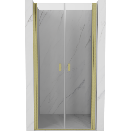 Mexen Mist scharnierende douchedeur 85 cm, transparant, goud geborsteld - 8A7-085-000-55-00