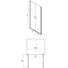 Mexen Mist Duschdrehtür 100 cm, transparent, gebürstetes Kupfer - 8A7-100-000-65-00