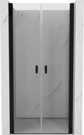 Mexen Mist douchedeur opklapbaar 70 cm, transparant, zwart - 8A7-070-000-70-00