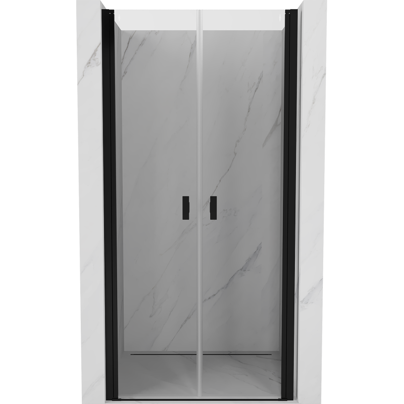 Mexen Mist Duschdrehfalttüren 110 cm, transparent, schwarz - 8A7-110-000-70-00
