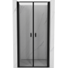Mexen Mist Duschttür aufschwingbar 75 cm, schwarzer Rahmen, schwarz - 8A7-075-000-70-70