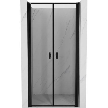 Mexen Mist draaideur douche 90 cm, zwart frame, zwart - 8A7-090-000-70-70