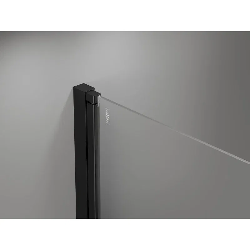 Mexen Mist porte de douche pivotante 75 cm, grille noire, noir - 8A7-075-000-70-77