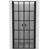 Mexen Mist Duschdrehtür 85 cm, schwarzes Gitter, schwarz - 8A7-085-000-70-77