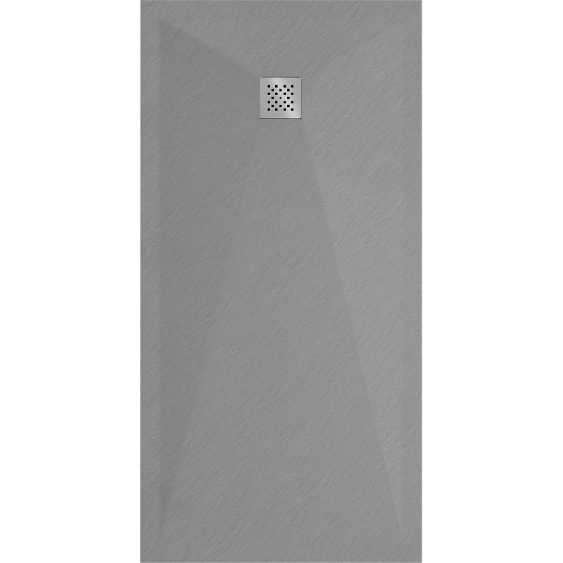 Mexen Stone+ rectangular composite shower tray 160 x 80 cm, grey-concrete - 44618016