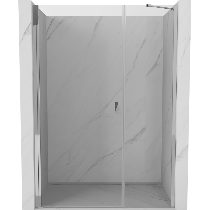 Mexen Mist-B douchedeur scharnierend 120 cm, transparant, chroom - 8A2-120-001-01-00