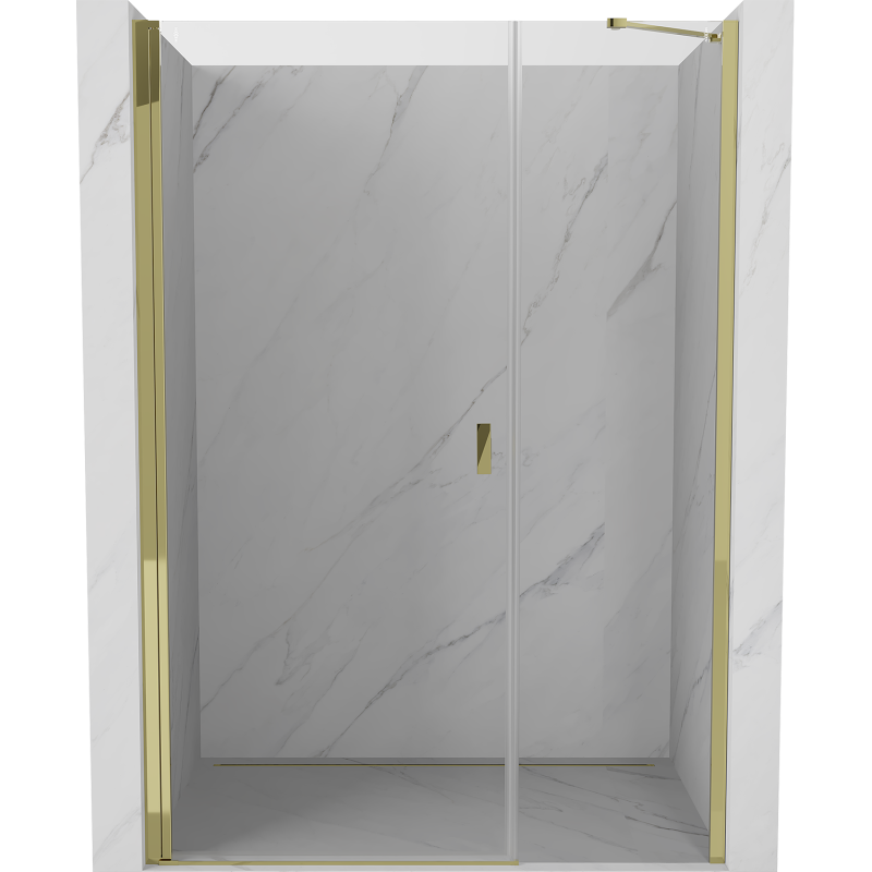 Mexen Mist-B porte de douche pivotante 95 cm, transparent, doré - 8A2-095-001-50-00