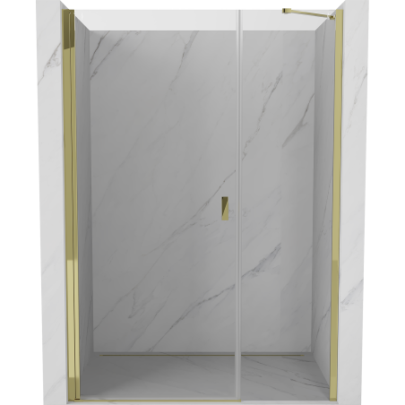 Mexen Mist-B Duschtür, schwenkbar, 95 cm, transparent, gold - 8A2-095-001-50-00