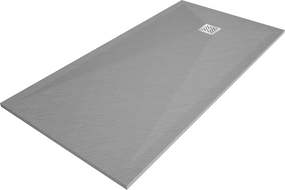 Mexen Stone+ ristkülikukujuline komposiitdušialus 200 x 80 cm, hall-betoon - 44618020