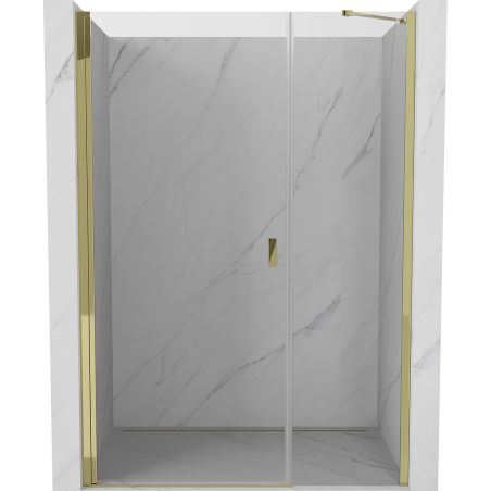 Mexen Mist-B 100 cm Hinged Shower Door, Transparent, Gold - 8A2-100-001-50-00