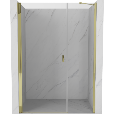 Mexen Mist-B draaideur douchedeur 100 cm, transparant, goud - 8A2-100-001-50-00
