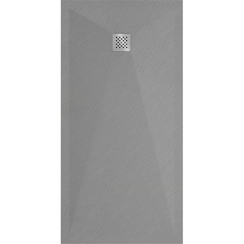 Mexen Stone+ ristkülikukujuline komposiitdušialus 200 x 80 cm, hall-betoon - 44618020