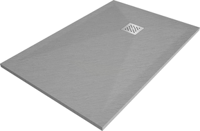 Mexen Stone+ komposiitdušialus ristkülikukujuline 100 x 90 cm, hall-betoon - 44619010