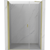Mexen Mist-B 95 cm Hinged Shower Door, Transparent, Brushed Gold - 8A2-095-001-55-00