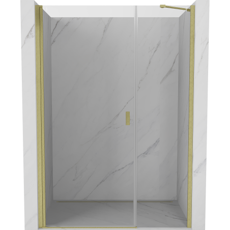 Mexen Mist-B Pendeltür für Dusche 100 cm, transparent, gebürstetes Gold - 8A2-100-001-55-00