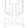 Mexen Mist-B Dusch-Schwingtür 105 cm, transparent, gebürstetes Gold - 8A2-105-001-55-00