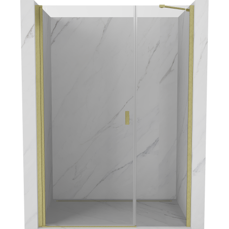 Mexen Mist-B hinged shower door 120 cm, transparent, brushed gold - 8A2-120-001-55-00