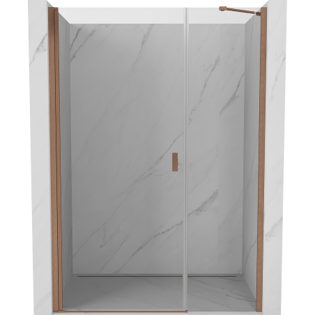 Mexen Mist-B draaideur douchedeur 100 cm, transparant, geborsteld koper - 8A2-100-001-65-00