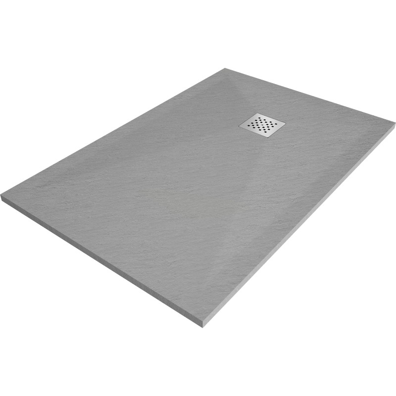 Mexen Stone+ composite rectangular shower tray 130 x 90 cm, gray-concrete - 44619013