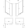 Mexen Mist-B Duschdrehtür 115 cm, transparent, gebürstetes Kupfer - 8A2-115-001-65-00