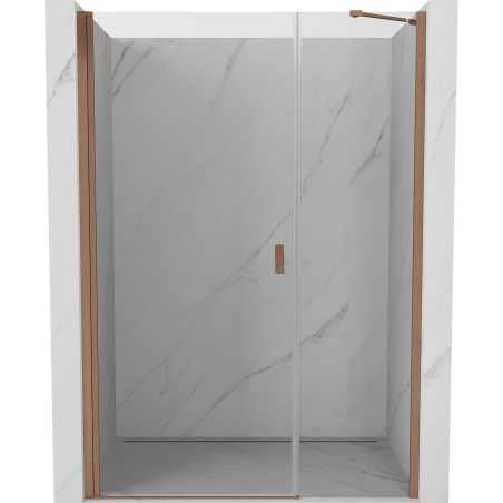 Mexen Mist-B Hinged Shower Door 120 cm, Transparent, Brushed Copper - 8A2-120-001-65-00