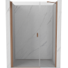 Mexen Mist-B Hinged Shower Door 120 cm, Transparent, Brushed Copper - 8A2-120-001-65-00