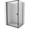 Mexen Mist-B Duschkabine schwenkbar links 100 x 75 cm, schwarzer Rahmen, schwarz - 8A2T-100-075-70-70-L