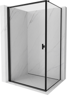 Mexen Mist-B Duschkabine schwenkbar links 100 x 85 cm, schwarzer Rahmen, schwarz - 8A2T-100-085-70-70-L