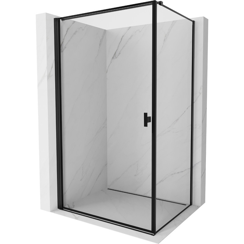 Mexen Mist-B Left-Hinged Shower Cabin 100 x 90 cm, Black Frame, Black - 8A2T-100-090-70-70-L