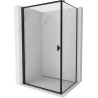 Mexen Mist-B cabine de douche pivotante gauche 80 x 120 cm, encadrement noir, noir - 8A2T-080-120-70-70-L