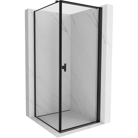 Mexen Mist-B right hinged shower cabin 70 x 70 cm, black frame, black - 8A2T-070-070-70-70-P