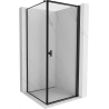 Mexen Mist-B Duschkabine schwenkbar rechts 70 x 70 cm, schwarzer Rahmen, schwarz - 8A2T-070-070-70-70-P