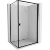 Mexen Mist-B cabine de douche pivotante droite 80 x 70 cm, cadre noir, noir - 8A2T-080-070-70-70-P