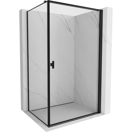Mexen Mist-B Duschkabine rechts aufschlagend 70 x 75 cm, schwarzer Rahmen, schwarz - 8A2T-070-075-70-70-P