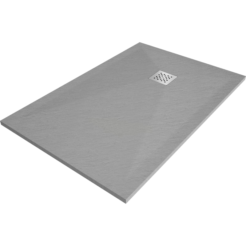 Mexen Stone+ rectangular composite shower tray 120 x 100 cm, gray-concrete - 44611012