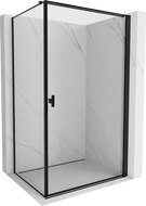 Mexen Mist-B draaideur douchecabine rechts 100 x 90 cm, zwart frame, zwart - 8A2T-100-090-70-70-P