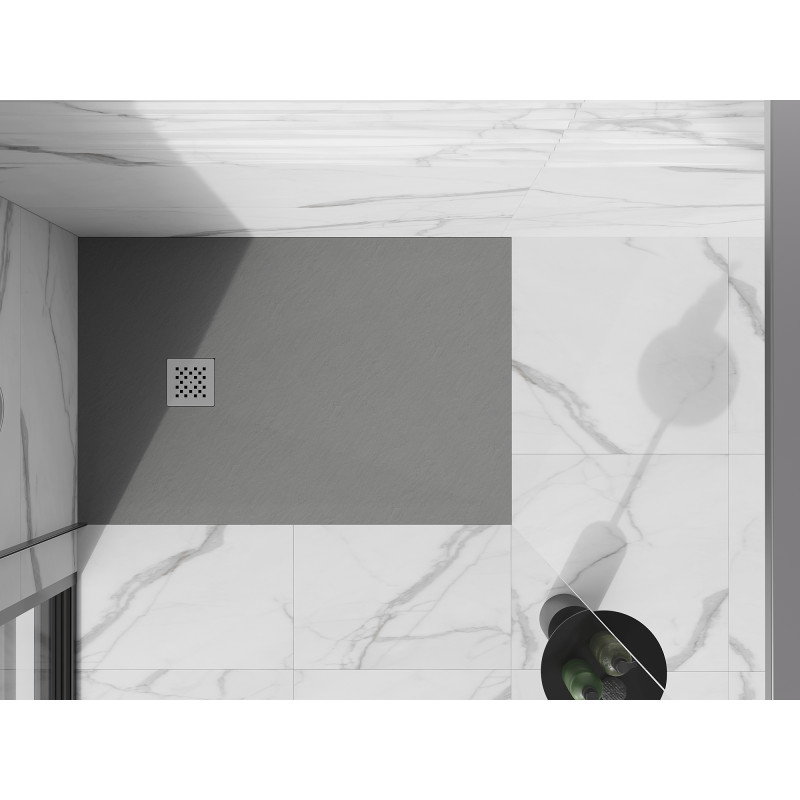 Mexen Stone+ plato de ducha de composite rectangular 120 x 100 cm, gris-hormigón - 44611012